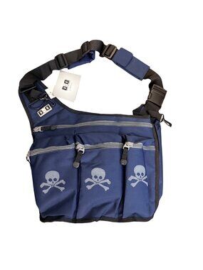 Dad Diaper Bag Dude Messenger Stye Skull Design Multiple Pockets Adjustable Stra